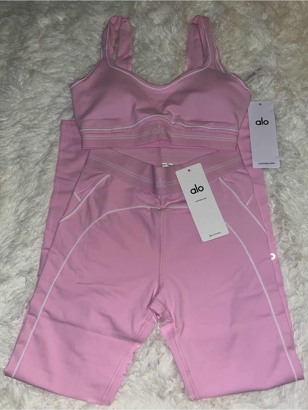 alo Pink Athletic Set NWT